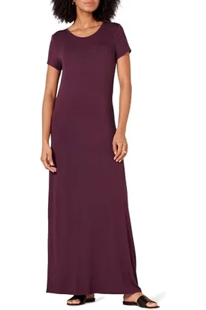 Amazon Vestito Molto Lungo a Maniche Corte Donna, , M