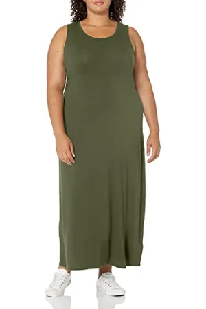Amazon Vestito Lungo Smanicato Donna, , XL