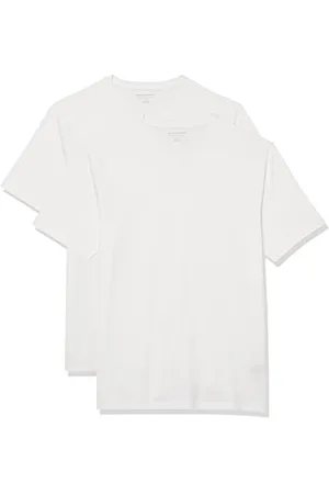 Amazon Confezione da 2 Magliette con Scollo a V a Maniche Corte vestibilità Slim Uomo, Pacco da 2, , XS