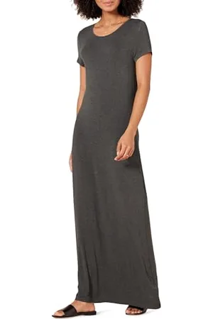 Amazon Vestito Molto Lungo a Maniche Corte Donna, , L