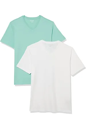 Amazon Confezione da 2 Magliette con Scollo a V a Maniche Corte vestibilità Slim Uomo, Pacco da 2, , XXL