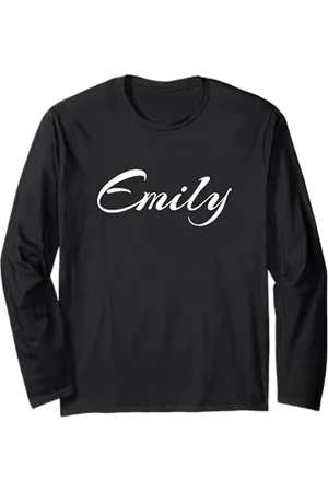 Emily van den Bergh Beautiful Feminine Emily Handwritten Font Maglia a Manica