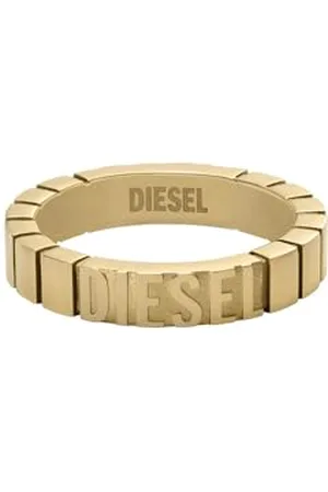 Diesel Font DX16137106.5 - Anello da uomo in acciaio INOX color oro, Acciaio inossidabile, Nessuna pietra preziosa