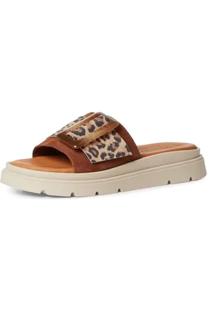 Tamaris Damen 1-27234-44, Ciabatte Donna, Marrone Cognac/Leopardo, 36 EU
