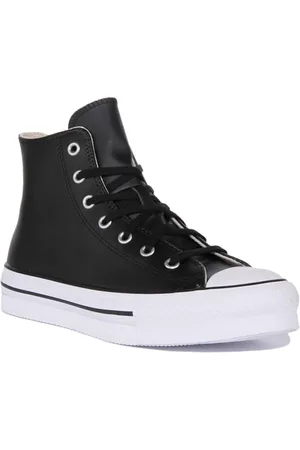 Converse Chuck Taylor all Star Eva Lift Platform Leather, Sneaker Uomo, Black/Natural Ivory/White, 37.5 EU