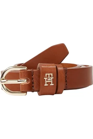 Tommy Hilfiger Donna Cintura Essential Effortless 1,5 cm Stretta, Marrone (Cognac), 100 cm