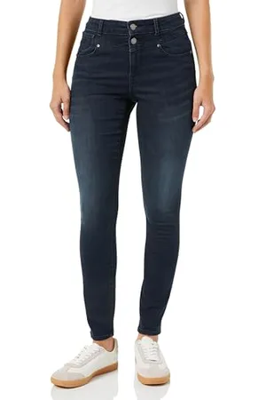 ONLY Onlwauw HW Dou But Cut Skinny DNM Ext Jeans, , (XS) W x 32L Donna