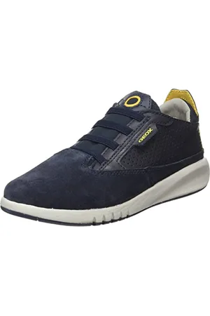 Geox J Aeranter Boy A, Sneakers Bambini e ragazzi, Blu/Giallo (Navy/Ochreyellow), 30 EU