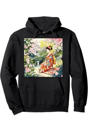 Steampunk Cool Vintage Creations Kimono Fantasy Girl Sakura Felpa con Cappuccio
