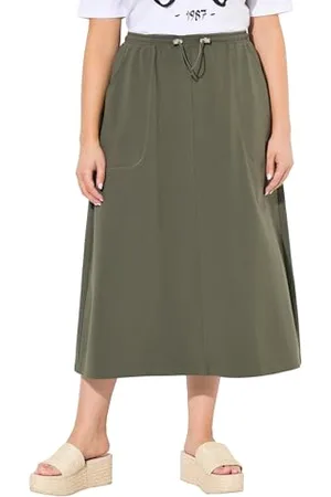 Ulla Popken Abito da donna taglie forti, taglie forti, taglia grande, smokbund, linea A, tasche, , 50-52