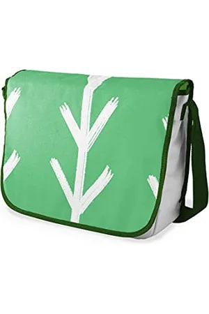 Bonamaison Stampate Digitalmente Borse da Scuola Messenger con Cinturino Cachi per Ragazze e Ragazzi, Borse a Tracolla per Studenti, Di nuovo a scuola, Dimensioni: 29x36 Cm