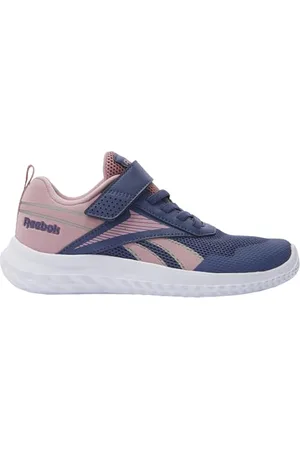 Reebok Rush Runner 5 Elastic Lace & Top Strap, Scarpe da Ginnastica, Twilightpurple DustyRose, Bianco, 31 EU