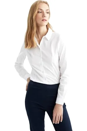 DeFacto I5278AZ, Maglietta, Donna, Bianco, XXL