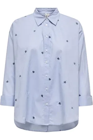 ONLY Onlnew Lina Grace LS EMB Shirt Noos Wvn Camicia a Maniche Lunghe con Chiusura a Bottoni, , XXS Donna