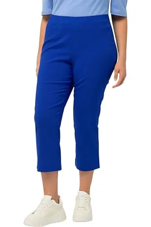 Ulla Popken Bengalinhose, Wadenlang, Elastikbund, Stretch Pantaloni Bengalin, Lunghezza al Polpaccio, , 58W / 32L Donna
