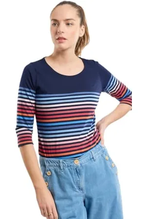 Armor.lux Armor Lux Marinière Légère 10 Couleurs À Manches 3/4 et col Bateau Femme Maglione, , L Donna