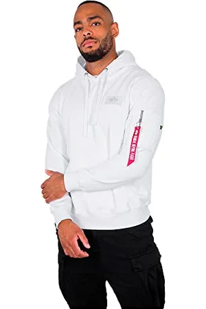 Alpha Industries Back Print Hoody Uomo Felpa con Cappuccio
