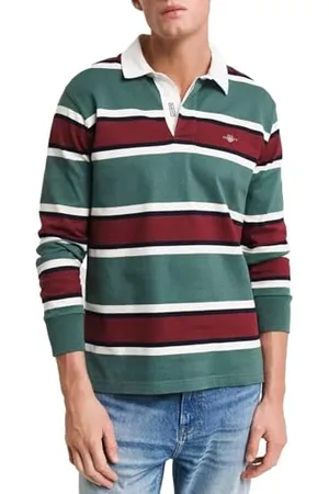 GANT Yarn Dyed Striped Heavy Rugger Polo, , L Uomo