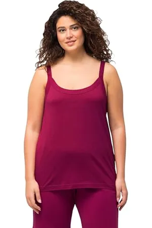 Ulla Popken Spaghetti-Top Canottiera, , 56-58 Donna
