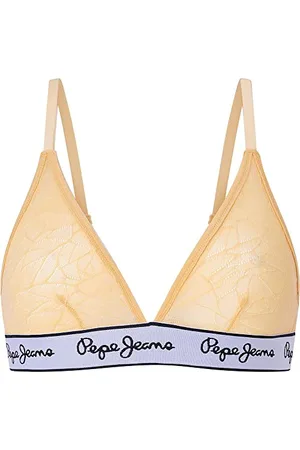 Pepe Jeans Mesh Bra A, Reggiseno Donna, (Yellow),M