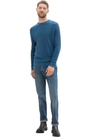 TOM TAILOR 1035877 Marvin Straight Jeans, 10137-Indaco Scuro con Tinta, W32 / L30 Uomo
