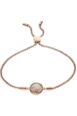Emporio Armani Bracciale Da Donna, Lunghezza: 165-235mm / Dimensioni: 12X12X3mm Bracciale In Acciaio Inossidabile Oro Rosa, EGS2568221