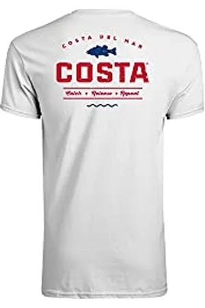 Costa Del Mar Topwater-Maglietta a Maniche Corte T-Shirt, , L Unisex-Adulto