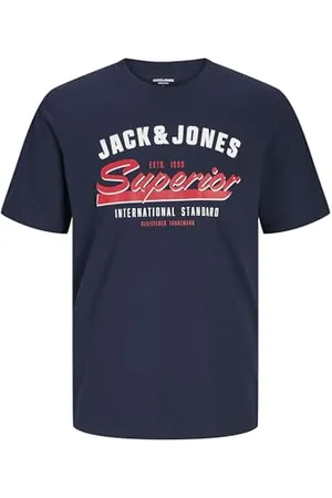 JACK & JONES JACK&JONES PLUS Jjelogo Tee SS O-Neck 2 col Aw24 S Pls T-Shirt, , 6XL Uomo