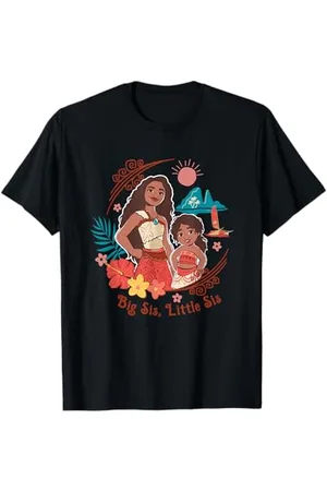 Disney Moana 2 Big Sis Little Sis Oceania Tropical Floral Maglietta