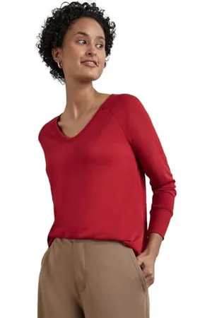 Street one A322229 Effetto Maglia, Rosso-Autumn Red, 44 Donna