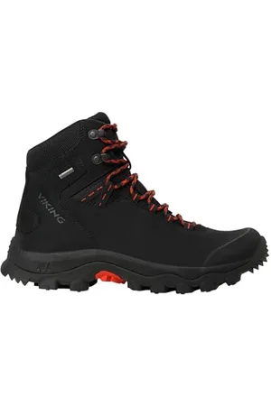 Viking Villrein Mid GTX, Scarpe da Passeggio Unisex-Adulto, Nero/Rosso, 42 EU