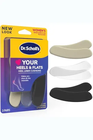 Scholl ® Love Your Heels & Flats Cuscinetti per talloni, aiutano a prevenire scomodi sfregamenti delle scarpe sul tallone e lo scivolamento delle scarpe per scarpe troppo grandi, 3 paia