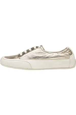 Candice Cooper Rock 4-Sneakers in Pelle e Pelle tamponata, Platino 34