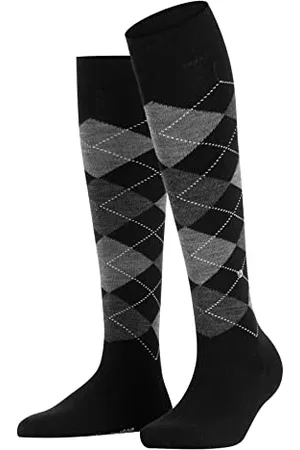 Burlington Marylebone W KH lana al ginocchio fantasia 1 paio, Calzini lunghi Donna, (Black 3000), 36-41