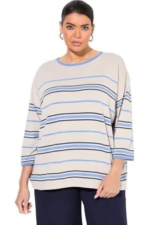 Ulla Popken Strickpullover Streifen Maglione a Righe, , 64 IT/66 IT Donna