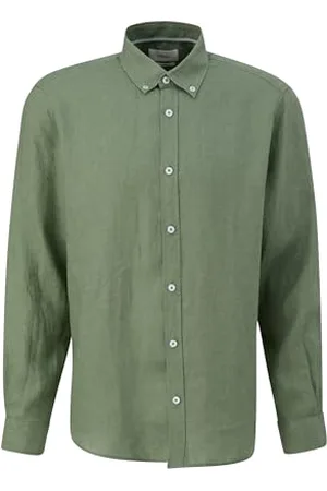 QS by s.Oliver 2143570 Camicia in Lino a Maniche Lunghe, , 3XL Uomo