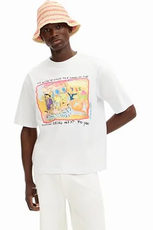 Desigual Man Knit-Maglietta a Maniche Corte T-Shirt, , L Uomo