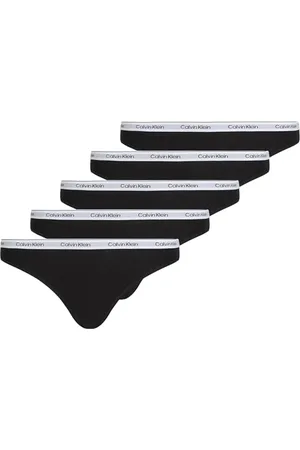 Calvin Klein Bikini 5Pk Brief Donna, (Black/Black/Black/Black/Black), S