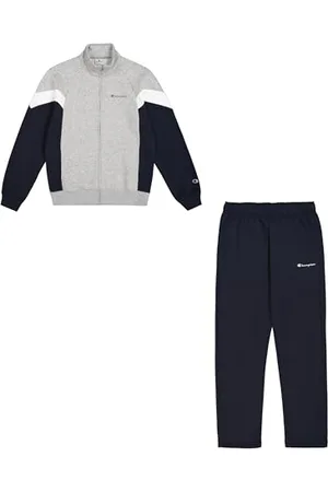 Champion Legacy Script Shop Color Block (220290) -Soft Compact Powerblend Fleece High-Neck Tuta Sportiva, (NOXM/NNY), L Uomo