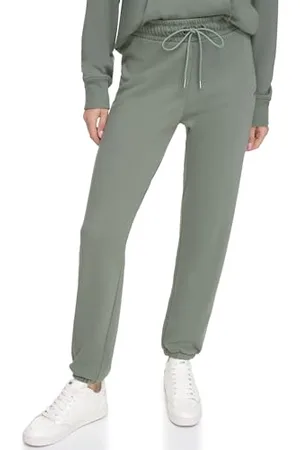 DKNY Metallic Logo Everyday Trousers, Pantaloni della Tuta da Donna,