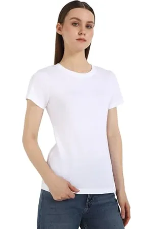 Calvin Klein Donna T-Shirt Maniche Corte Institutional Graphic Slim Fit, Bianco , S