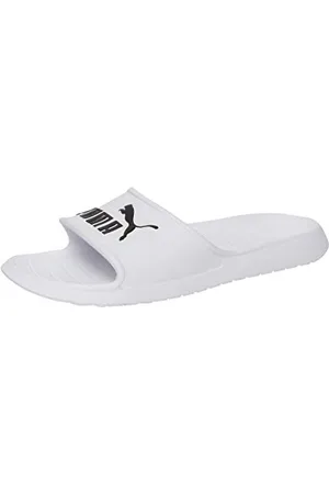PUMA Divecat v2, Sandali scorrevoli Unisex-Adulto, White Black, 48.5 EU
