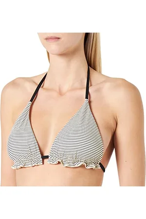 VERO MODA VMMERMAID Swim Top Reggiseno per Bikini, Betulla/Strisce: w. Navy, XL Donna