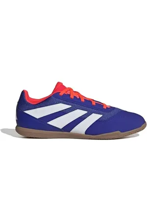 adidas Predator Club Football Boots Indoor Sala, Scarpe da Calcio Unisex-Adulto, Cloud White/Lucid Blue/Solar Red, 48 2/3 EU