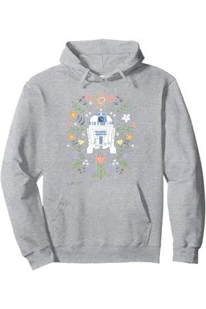 STAR WARS Cute R2D2 Floral Spring Vibes Big Chest Logo Felpa con Cappuccio