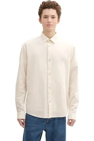 TOM TAILOR 1042551 Camicia, 10348-Gardenia White, L Uomo