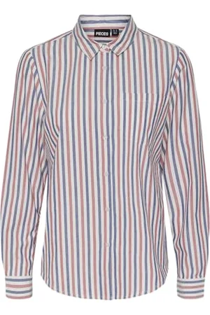 Pieces® Pcmirine-Maglietta LS FC BC Camicia a Maniche Lunghe, , M Donna