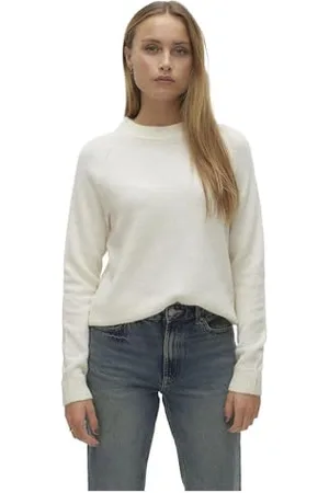 VERO MODA Vmfiluca LS O-NCK Short Pullover Ga Noos Maglione, Betulla/Dettaglio: Melange, L Donna