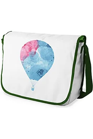 Bonamaison Stampate Digitalmente Borse da Scuola Messenger con Cinturino Cachi per Ragazze e Ragazzi, Borse a Tracolla per Studenti, Di nuovo a scuola, Dimensioni: 29x36 Cm