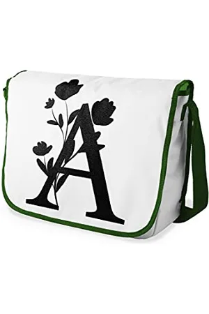 Bonamaison Stampate Digitalmente Borse da Scuola Messenger con Cinturino Cachi per Ragazze e Ragazzi, Borse a Tracolla per Studenti, Di nuovo a scuola, Dimensioni: 29x36 Cm